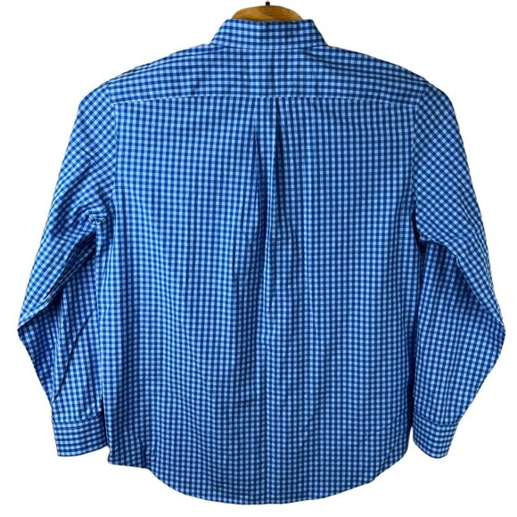 Vineyard Vines Mens Cotton Blue Check Long Sleeve Classic Fit Murray Shirt Large - Picture 3 of 5
